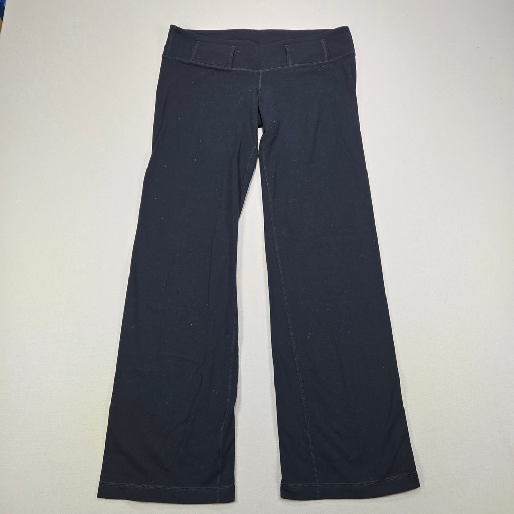 Lululemon Yoga Pants Wide Leg Low Rise Athletic Black Womens Size 6-8 Approx